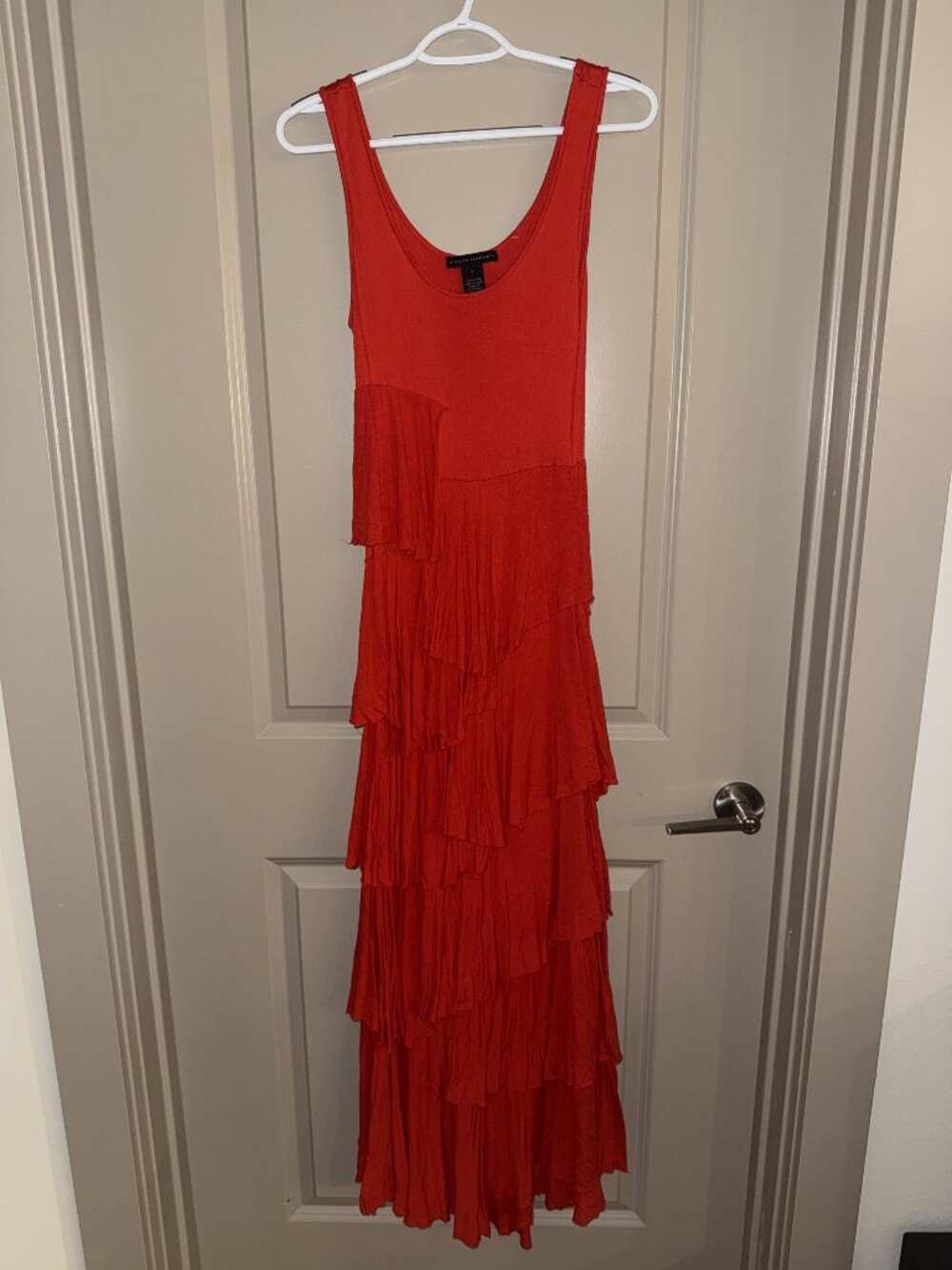 Grace Elements Red Tiered Maxi Dress Size S